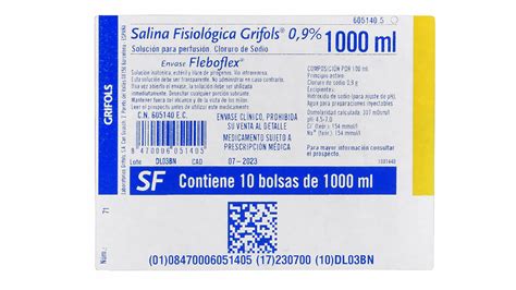 Salina Fisiológica Grifols Ficha Técnica De La Solución Para