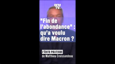 Fin De L Abondance Quoi Emmanuel Macron Pr Pare T Il Les Fran Ais