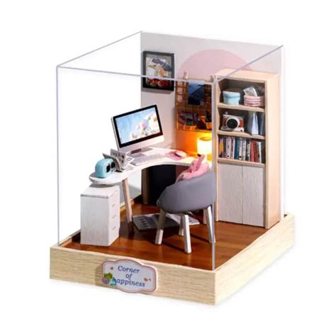Diy Doll House Wooden Miniature Dollhouse Furniture Kit Educational Toy
