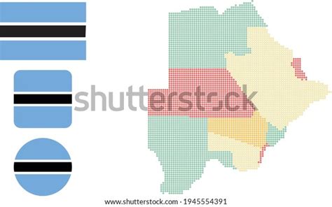 Flag Map Map Flag Botswana Stock Vector (Royalty Free) 1945554391 | Shutterstock