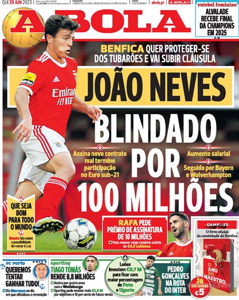 Fora de jogo Capas A blindagem da pérola do Benfica o mercado em