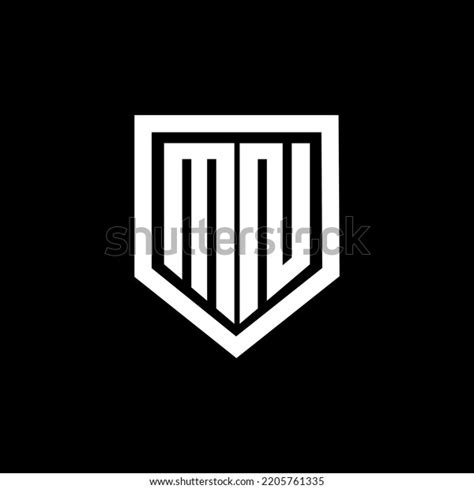 Mn Letter Logo Design Black Background Stock Vector (Royalty Free ...