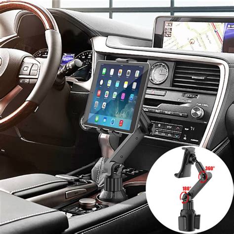 Tablet Cup Holder Mount 360 Adjustable Smartphone Holder Car 270 Tilt