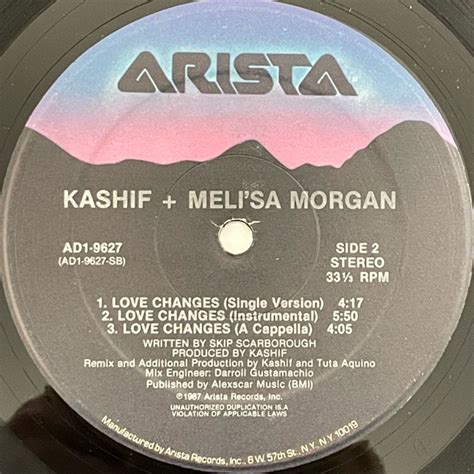 Kashif And Melisa Morgan｜love Changes 12｜レコード通販｜vivrantdiscstore