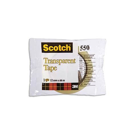 SCOTCH Ruban adhésif transparent 12mm x 66m en sachet individuel 550