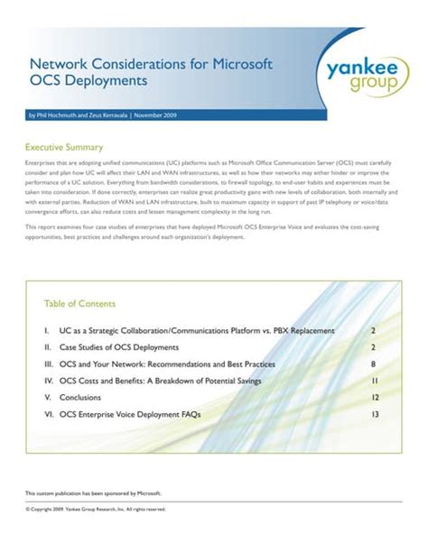 Microsoft Unified Communications Network Considerations For Microsoft