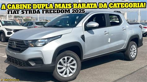 NOVA FIAT STRADA FREEDOM CD 2025 A CABINE DUPLA MAIS BARATA DA