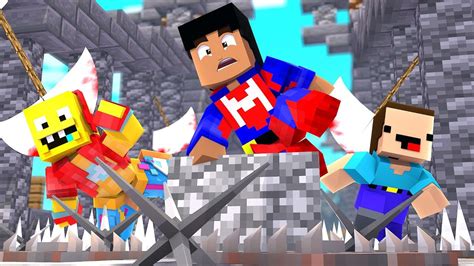 MINIJUEGOS CON NOOBS LA CARRERA DE LA MUERTE MINECRAFT YouTube