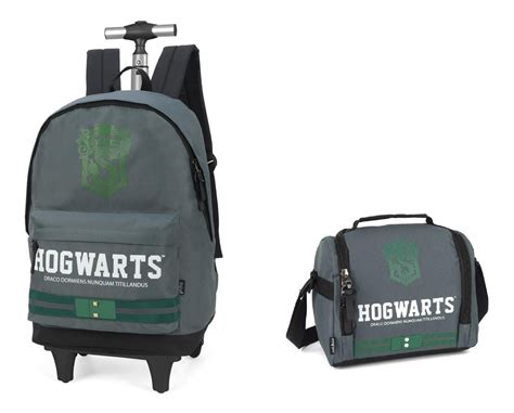 Kit Mochila De Rodinhas Lancheira Harry Potter Luxcel