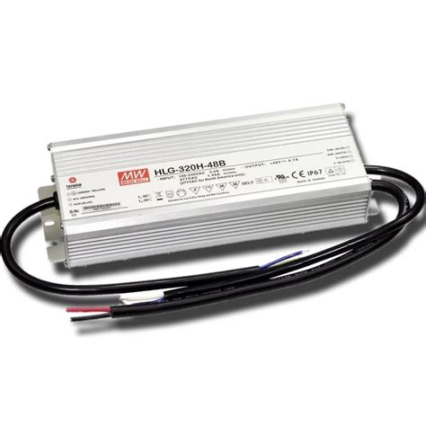 Mean Well HLG 320H 48B Dimmable 320 Watt 48Vdc Constant Voltage