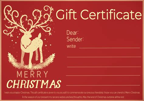 Christmas T Voucher Cartoon Template Psd Png Images Free Download