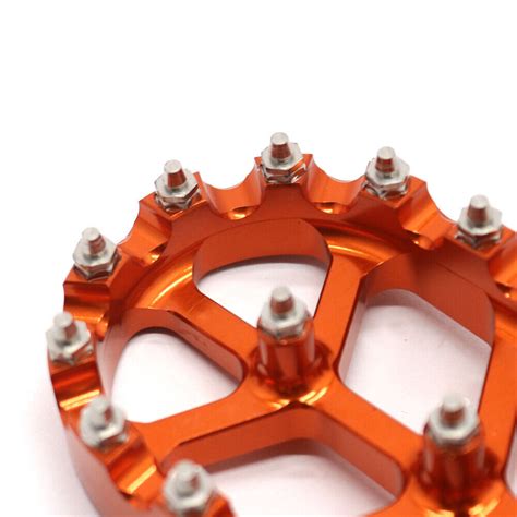 Foot Pegs Orange Pedal Footpegs Rests Fit For Honda Crf Xr