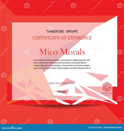 Experience Letter Template, Editable Experience Letter Template Design Vector Illustration Stock ...