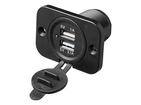 USB Doppel Einbau Steckdosse 12 24V 2100mA Ladegerät 5V für Wohnmobil