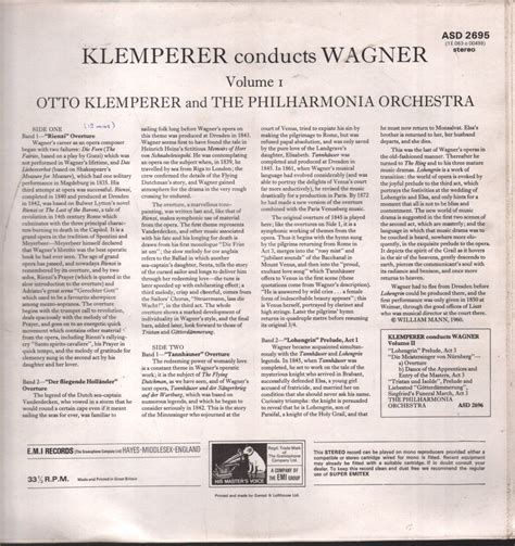 ASD2695 Otto Klemperer Philharmonia Orchestra Klemperer Conducts