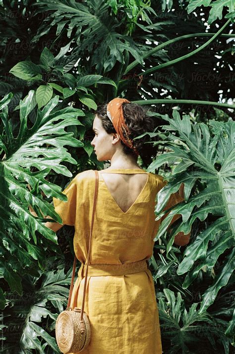 Woman Standing In Tropic Forest By Stocksy Contributor Duet