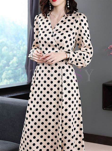 Sexy Polka Dot Print Black And White Dresses Design Collection Polka Dot Frocks Aline Dresses