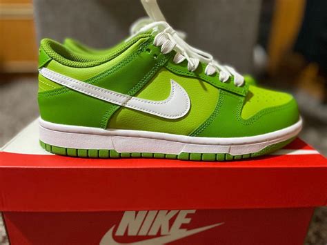 Nike Dunk Low Chlorophyll White Vivid Green Kermit Men S Fashion