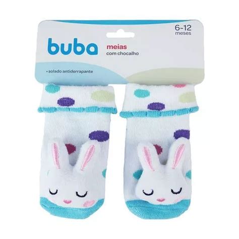 Par De Meias Coelhinhos Branco Azul Meses Buba Privalia O