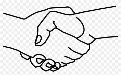 Logo Clipart Shake Hand Hands Shaking Drawing Free Transparent PNG