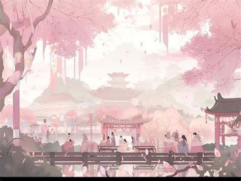 Premium Photo Illustration Qingming Festival Background In Pink