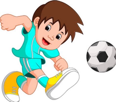 boy playing football - Clipart World