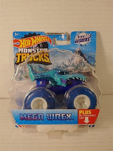 Hot Wheels Monster Trucks Mega Wrex Blizzard Bashers Exclusive