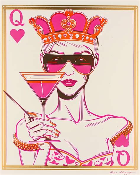 Premium Photo A Poster Of A Woman Holding A Martini Glass With Pink