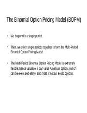 Binomial Options Pricing Model Ppt The Binomial Option Pricing