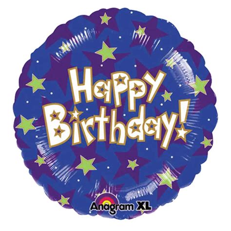 5pcs Wholesale Anagram Happy Birthday Stars 18 Foil Balloons Shining