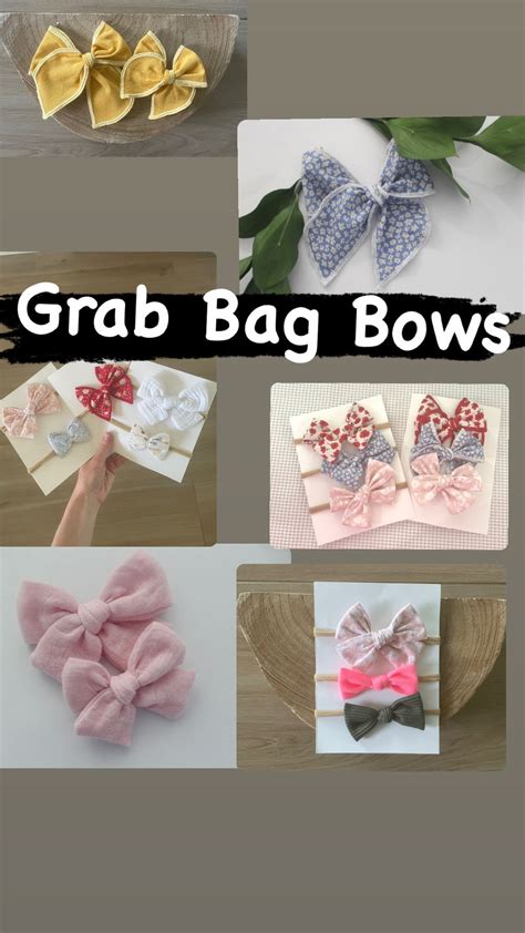 Grab Bag Bows, Mystery Bows, Bow Bundle, Bow Pack, Baby Bows, Cute Hair ...