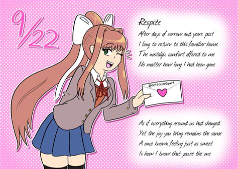 Poem Artwork For Monika S Birthday 😊 💖 R Ddlc