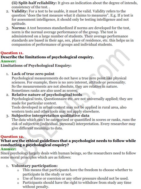 Ncert Solutions For Class 11 Psychology Chapter 2 Methods Of Enquiry In Psychology Cbse Tuts