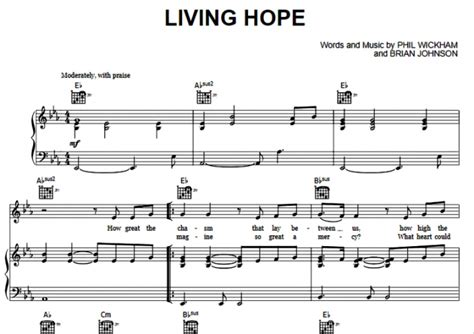 Phil Wickham Living Hope Free Sheet Music Pdf For Piano The Piano Notes