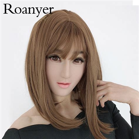 Roanyer Crossdresser Realistic Silicone Female Half Mask For Cosplay