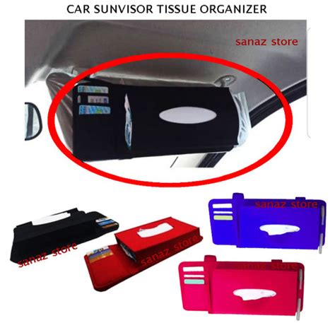 Jual Car Sun Visor Tissue Organizer Tempat Tissue Tisu Kartu Etoll