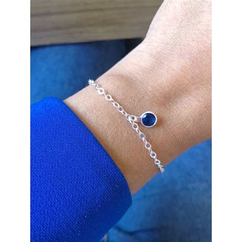 Pulseira Ponto De Luz Azul Escuro Em Prata Shopee Brasil