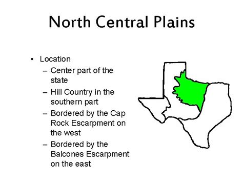 Regions Of Texas Great Plains North Central Plains