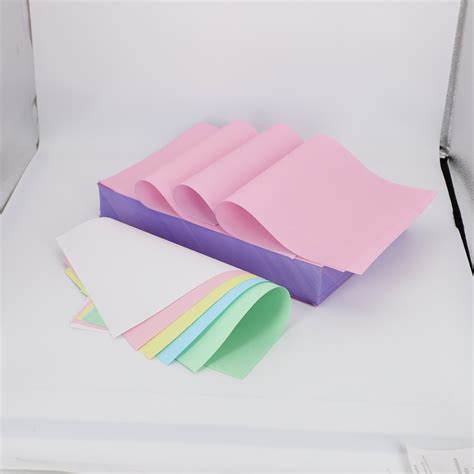 60gsm Cfb Cf Ncr Paper For Laser Printers White Pink Yellow Carbonless