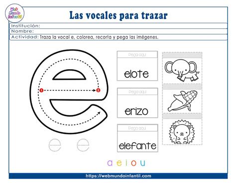 Fichas De Las Vocales Para Trazar E Imprimir