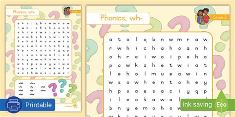 Grade 2 Phonics Wh Wordsearch Teacher Made Twinkl