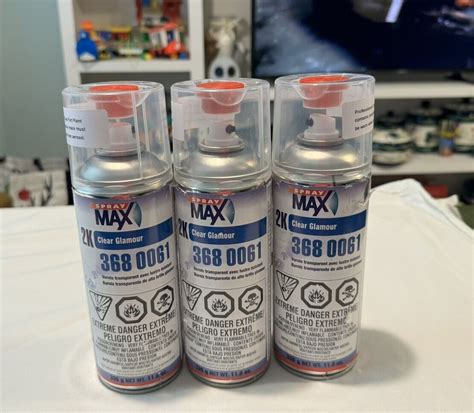 Usc 3680061 Spraymax 2k Glamour High Gloss Aerosol Clear 3 Pack Ebay