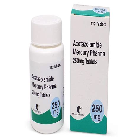 Buy ACETAZOLAMIDE 250mg TABLETS, 112 Tablets - Dock Pharmacy