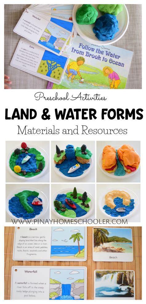 Land And Water Forms Learning Materials Science Activities For Kids