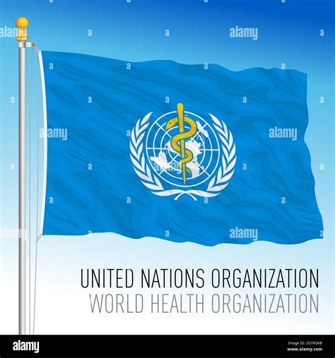 Naciones Unidas Bandera De La Organización Mundial De La Salud Ilustración Vectorial Imagen