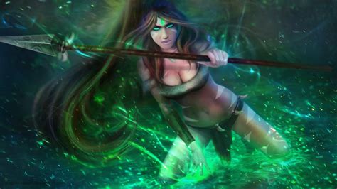 Online Crop League Of Legends Nidalee Digital Wallpaper Anime Girls