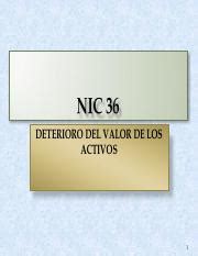 NIC 36 Definitiva Pdf DETERIORO DEL VALOR DE LOS ACTIVOS 1