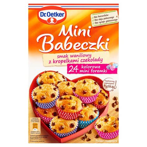 Dr Oetker Mini Babeczki Smak Waniliowy Z Kropelkami Czekolady G