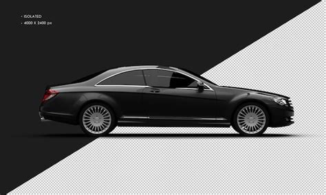 Premium PSD | Isolated realistic black metallic luxury city sedan car ...