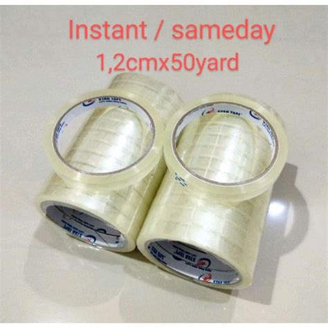 Jual Selotip Selotape Isolasi Bening Setengah Inch Bening Lakban